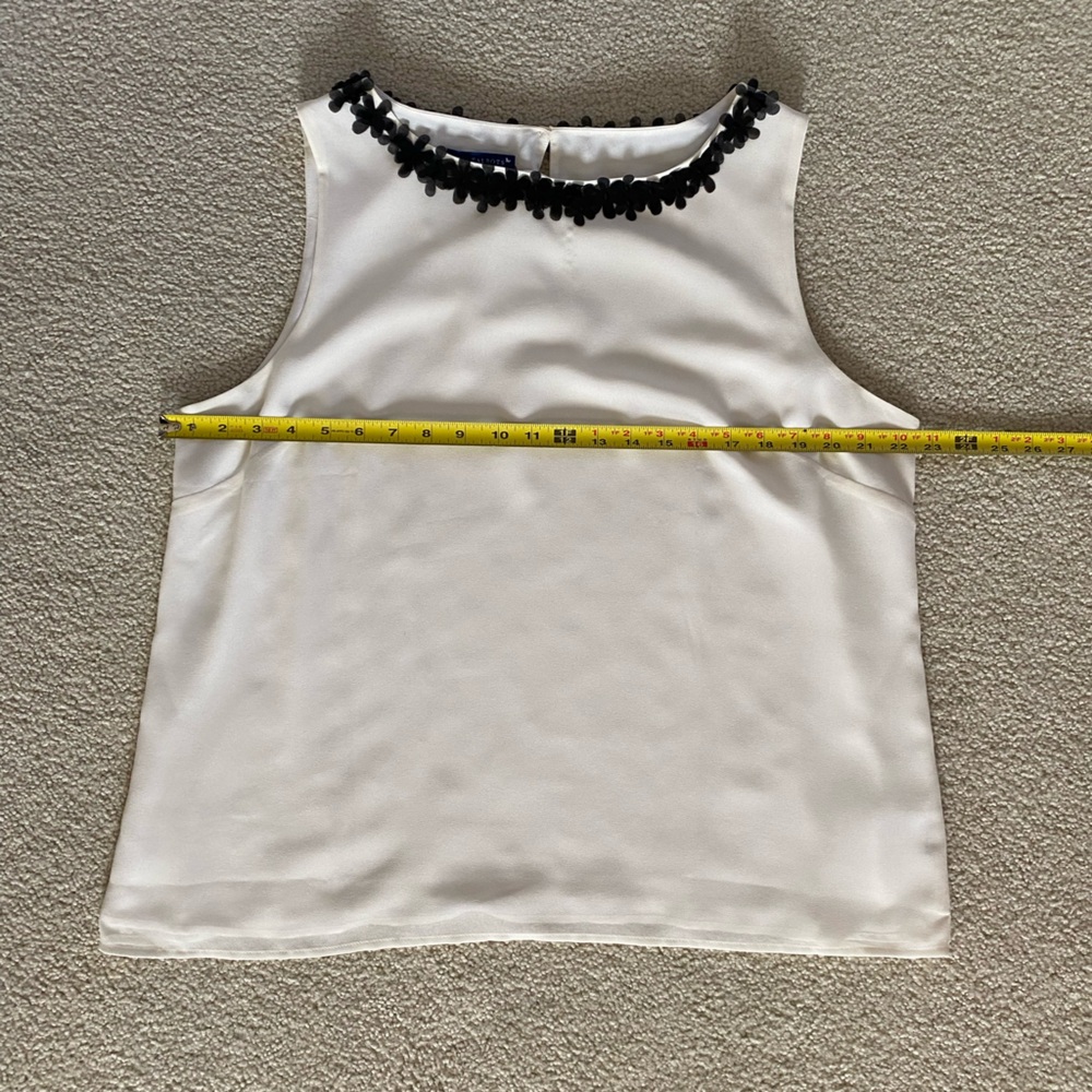 Talbots Elegant Cream Sleeveless Top Size XL - Picture 6 of 9